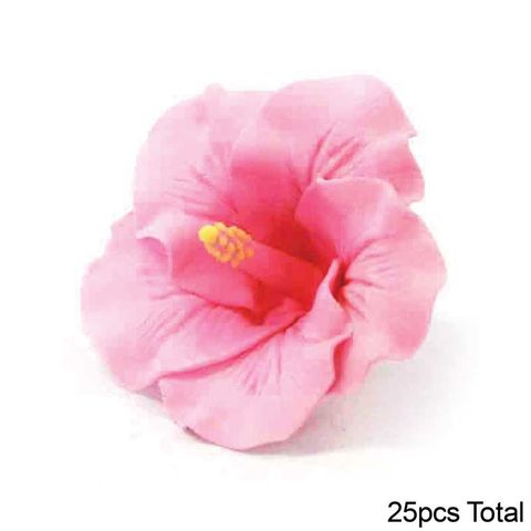 HIBISCUS PINK SMALL | SUGAR FLOWERS | BOX OF 25 - BB 30/03/26