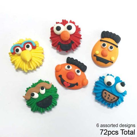 SESAME STREET | SUGAR DECORATIONS | BOX OF 72 - BB 12/24