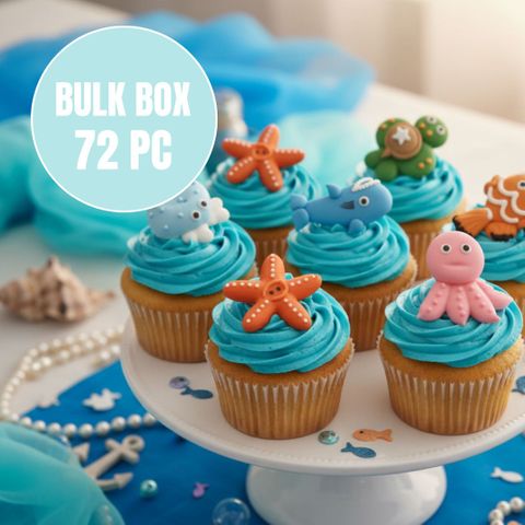 LARGE SEA ANIMAL | SUGAR DECORATIONS | BOX OF 72