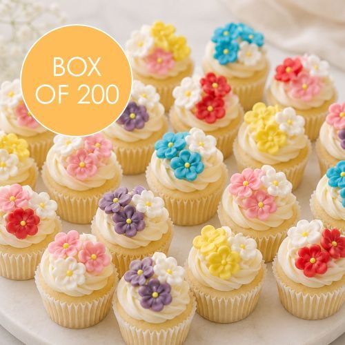 SMALL 5 PETAL SUGAR FLOWERS ASSORTED | BOX OF 200