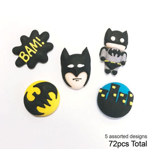 BATMAN | SUGAR DECORATIONS | BOX OF 72 - BB 12/24