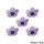 BLOSSOMS PURPLE SMALL | SUGAR FLOWERS | BOX OF 1000 -