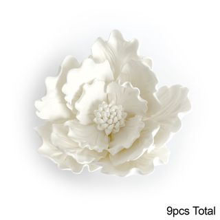 LARGE WHITE PEONY | SUGAR FLOWERS | BOX OF 9 - BB 12/25