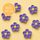 LARGE 5 PETAL SUGAR FLOWERS PURPLE | BOX OF 96