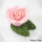 TINY PINK ROSE AND LEAF | SUGAR FLOWERS | BOX OF 144