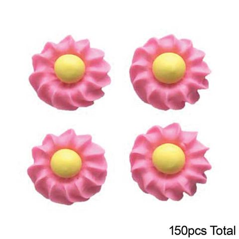 DAISY SWIRL SUGAR FLOWERS PINK | BOX OF 150 - BB 12/24