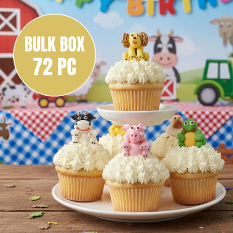 LARGE FARM ANIMAL | SUGAR DECORATIONS | BOX OF 72 - BB 12/25