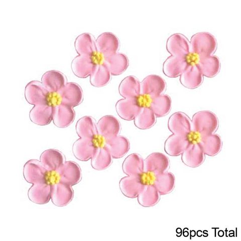 LARGE 5 PETAL SUGAR FLOWERS PINK | BOX OF 96