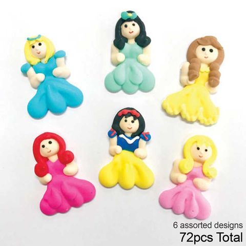 FLAT PRINCESS | SUGAR DECORATIONS | BOX OF 72 - BB 30/12/25