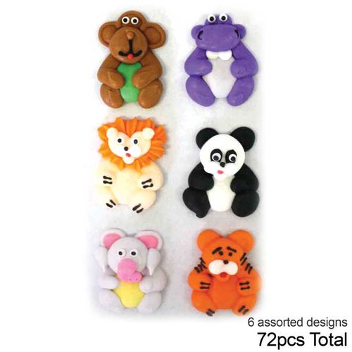 LARGE SAFARI ANIMAL FULL BODY | SUGAR DECORATIONS | BOX OF 72