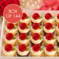 TINY RED ROSE AND LEAF | SUGAR FLOWERS | BOX OF 144