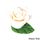 TINY WHITE ROSE AND LEAF | SUGAR FLOWERS | BOX OF 144 - BB 12/24