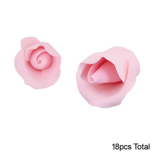 SINGLE ROSE SMALL PINK | SUGAR FLOWERS | BOX OF 18 - BB 12/24
