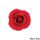 SINGLE ROSE MEDIUM RED | SUGAR FLOWERS | BOX OF 16 - BB 12/25