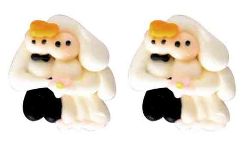 MINI BRIDE AND GROOM | SUGAR DECORATIONS | BOX OF 180 - BB 12/24