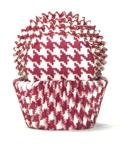 408 BAKING CUPS - RED HOUNDS TOOTH - 100 PIECE PACK