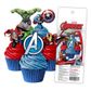 THE AVENGERS - EDIBLE WAFER CUPCAKE TOPPERS - 16 PIECE PACK - BB 01/25