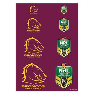 NRL BRISBANE BRONCOS A4 LOGO SHEET | EDIBLE IMAGE