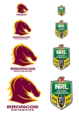 NRL BRISBANE BRONCOS A4 LOGO SHEET | EDIBLE IMAGE