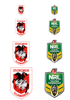 NRL ST.GEORGE/ILLAWARRA DRAGONS A4 LOGO SHEET | EDIBLE IMAGE