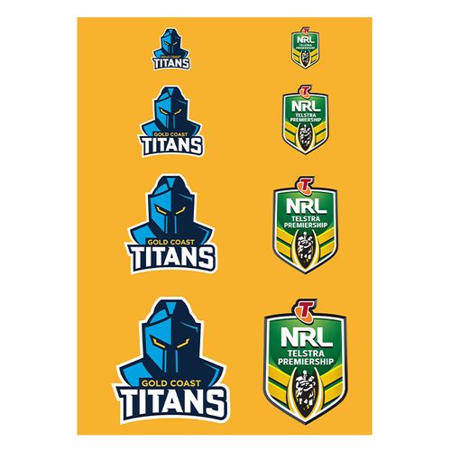 NRL GOLD COAST TITANS A4 LOGO SHEET | EDIBLE IMAGE