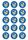 NRL PARRAMATTA EELS 2 INCH/5CM CUPCAKE IMAGE SHEET - 15 PER SHEET