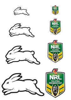 NRL SOUTH SYDNEY RABBITOHS A4 LOGO SHEET | EDIBLE IMAGE