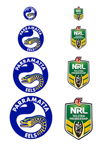 NRL PARRAMATTA EELS A4 LOGO SHEET | EDIBLE IMAGE