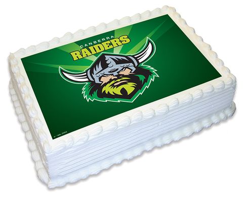 NRL CANBERRA RAIDERS -  A4 EDIBLE ICING IMAGE - 29.7CM X 21CM (APPROX.)