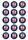 NRL SYDNEY ROOSTERS 2 INCH/5CM CUPCAKE IMAGE SHEET - 15 PER SHEET