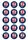 NRL SYDNEY ROOSTERS 2 INCH/5CM CUPCAKE IMAGE SHEET - 15 PER SHEET