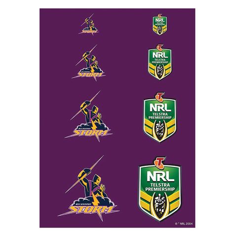 NRL MELBOURNE STORM A4 LOGO SHEET | EDIBLE IMAGE