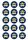 NRL NORTH QUEENSLAND COWBOYS 2 INCH/5CM CUPCAKE IMAGE SHEET - 15 PER SHEET