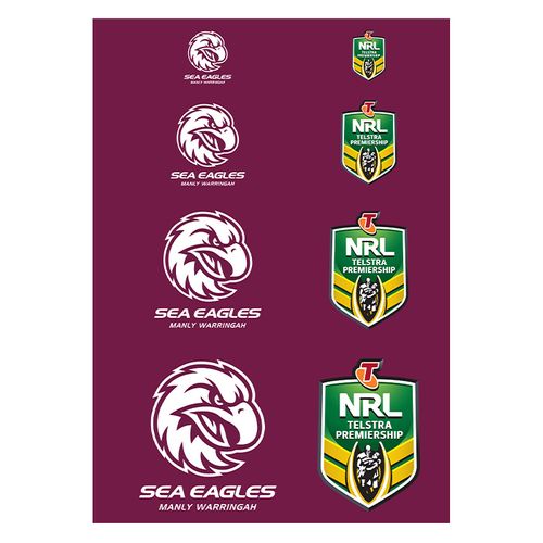 NRL MANLY SEA EAGLES A4 LOGO SHEET | EDIBLE IMAGE