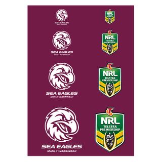 NRL MANLY SEA EAGLES A4 LOGO SHEET | EDIBLE IMAGE