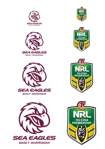 NRL MANLY SEA EAGLES A4 LOGO SHEET | EDIBLE IMAGE