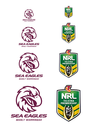 NRL MANLY SEA EAGLES A4 LOGO SHEET | EDIBLE IMAGE