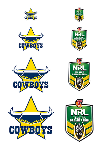 NRL NORTH QUEENSLAND COWBOYS A4 LOGO SHEET | EDIBLE IMAGE