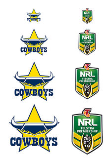 NRL NORTH QUEENSLAND COWBOYS A4 LOGO SHEET | EDIBLE IMAGE