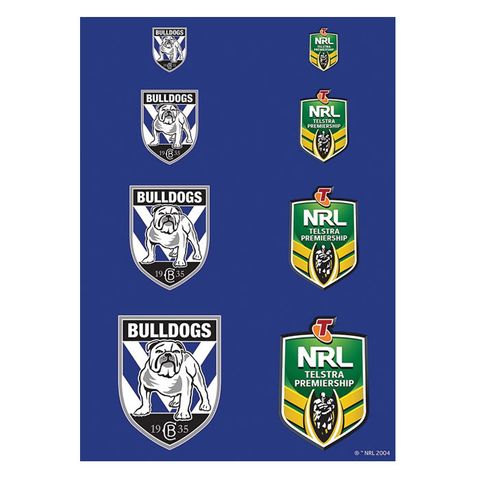 NRL CANTERBURY BULLDOGS A4 LOGO SHEET | EDIBLE IMAGE