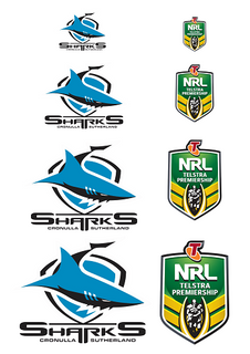 NRL CRONULLA SHARKS A4 LOGO SHEET | EDIBLE IMAGE