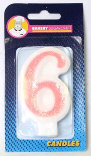 BSC - #6 GLITTER PINK CANDLE (6)