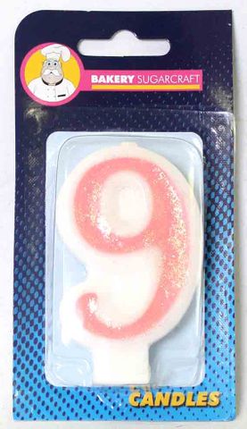 BSC - #9 GLITTER PINK CANDLE (6)