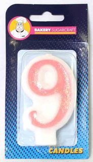 BSC - #9 GLITTER PINK CANDLE (6)