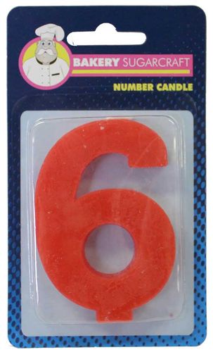PLAIN NUMBER CANDLE - 6 (12)