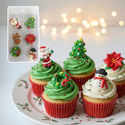CHRISTMAS SET | SUGAR DECORATIONS | 6 PIECE PACK - BB 30/03/26