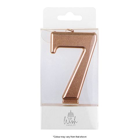 WISH | NUMBER 7 | ROSE GOLD METALLIC CANDLE