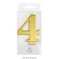 WISH | NUMBER 4 | GOLD METALLIC CANDLE