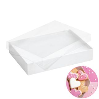 CLEAR LID COOKIE BOX | 25.5CM X 17.5CM X 5.5CM | RETAIL PACK