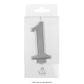 WISH | NUMBER 1 | SILVER METALLIC CANDLE